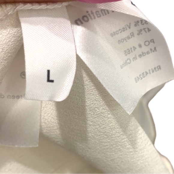 Reformation Allegra Button Up Top with Puff Sleeves White Blouse - Picture 8 of 9